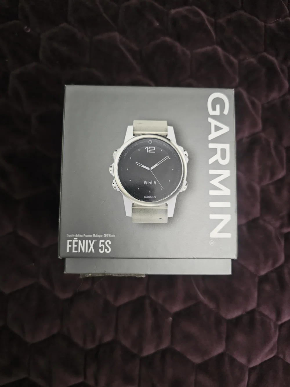 garmin Fenix 5S Silver Case with Light Gray Band - Sport GPS Smartwatch